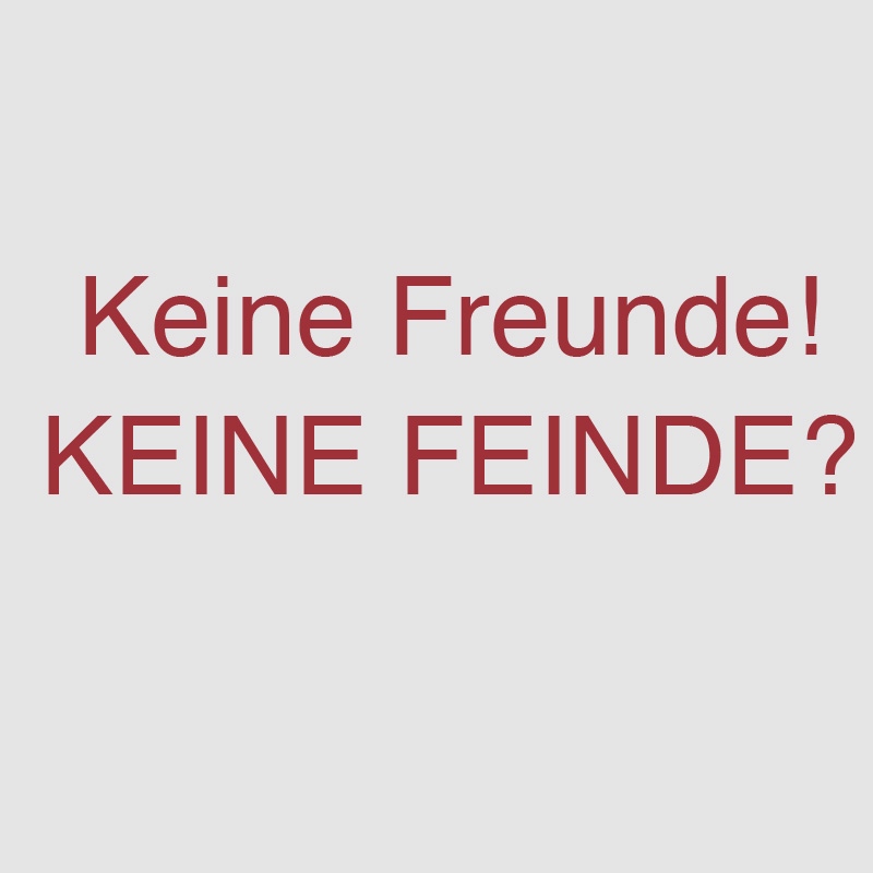 Keine Freunde! - Keine Feinde?